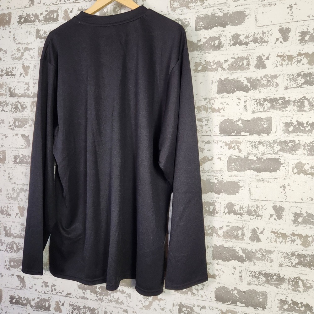 CCM‎ Hockey Long Sleeve Shirt Black V Neck Men's Size L Polyester Athletic - Picture 8 of 14